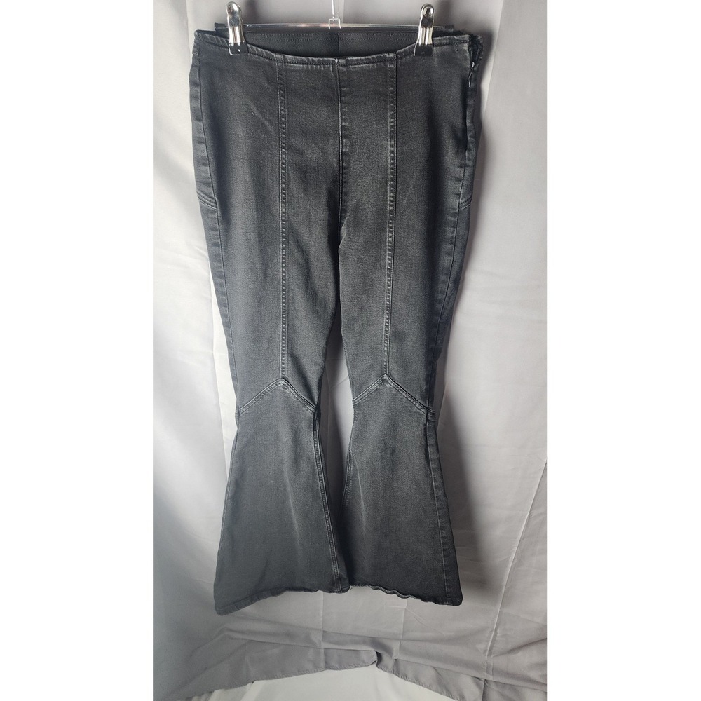 Arizona Jean Co Womens Black Y2K Flare Stretch Jeans Bell Bottom Size Medium
